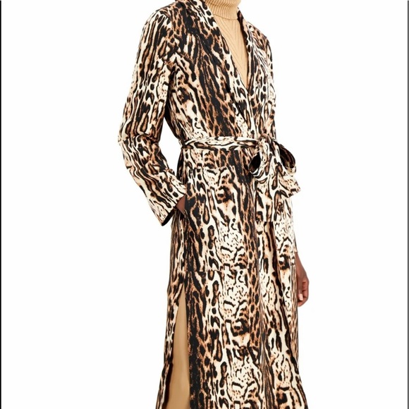 INC International Concepts Jackets & Blazers - Leopard Print Belted Trench Coat NWT Small